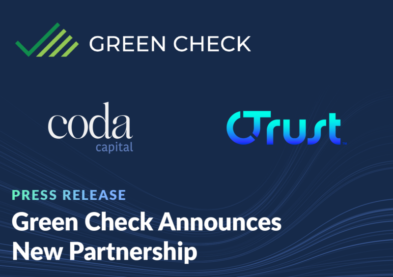 Green Check Partners with CTrust & Coda Capital Advisors Green Check